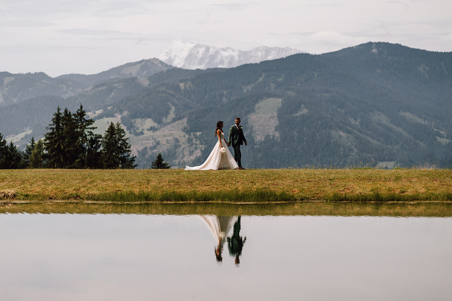 hochzeit fotograf hochnössler salzburg paarshooting bergpanorama see